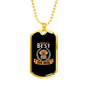 World's Best Dog Mom Necklace Stainless Steel or 18k Gold Dog Tag 24" Chain-Express Your Love Gifts