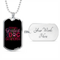 World's Greates Dog Grandma Necklace Stainless Steel or 18k Gold Dog Tag 24" Chain-Express Your Love Gifts