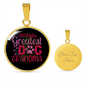 World's Greatest Dog Grandma Circle Necklace Stainless Steel or 18k Gold 18-22"-Express Your Love Gifts
