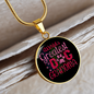 World's Greatest Dog Grandma Circle Necklace Stainless Steel or 18k Gold 18-22"-Express Your Love Gifts