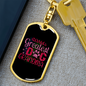 World's Greatest Dog Grandma Keychain Stainless Steel or 18k Gold Dog Tag Keyring-Express Your Love Gifts
