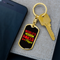 World's Okayest Poker Player Gambler Keychain Stainless Steel or 18k Gold Dog Tag Keyring-Express Your Love Gifts