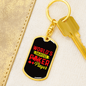 World's Okayest Poker Player Gambler Keychain Stainless Steel or 18k Gold Dog Tag Keyring-Express Your Love Gifts