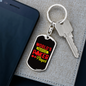 World's Okayest Poker Player Gambler Keychain Stainless Steel or 18k Gold Dog Tag Keyring-Express Your Love Gifts