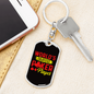 World's Okayest Poker Player Gambler Keychain Stainless Steel or 18k Gold Dog Tag Keyring-Express Your Love Gifts