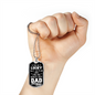 Worlds Best Dad Necklace Stainless Steel or 18k Gold Dog Tag 24" Chain-Express Your Love Gifts
