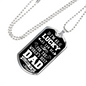 Worlds Best Dad Necklace Stainless Steel or 18k Gold Dog Tag 24" Chain-Express Your Love Gifts