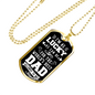 Worlds Best Dad Necklace Stainless Steel or 18k Gold Dog Tag 24" Chain-Express Your Love Gifts