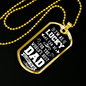 Worlds Best Dad Necklace Stainless Steel or 18k Gold Dog Tag 24" Chain-Express Your Love Gifts