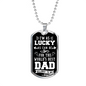 Worlds Best Dad Necklace Stainless Steel or 18k Gold Dog Tag 24" Chain-Express Your Love Gifts