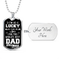 Worlds Best Dad Necklace Stainless Steel or 18k Gold Dog Tag 24" Chain-Express Your Love Gifts