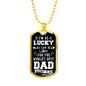 Worlds Best Dad Necklace Stainless Steel or 18k Gold Dog Tag 24" Chain-Express Your Love Gifts