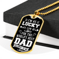 Worlds Best Dad Necklace Stainless Steel or 18k Gold Dog Tag 24" Chain-Express Your Love Gifts