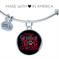 Worlds Greatest Dog Grandma Bracelet Stainless Steel or 18k Gold Circle Bangle-Express Your Love Gifts