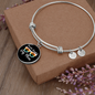 Worlds Greatest Dog Mom Bracelet Stainless Steel or 18k Gold Circle Bangle-Express Your Love Gifts