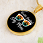 Worlds Greatest Dog Mom Circle Necklace Stainless Steel or 18k Gold 18-22"-Express Your Love Gifts