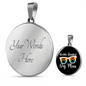 Worlds Greatest Dog Mom Circle Necklace Stainless Steel or 18k Gold 18-22"-Express Your Love Gifts