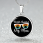 Worlds Greatest Dog Mom Circle Necklace Stainless Steel or 18k Gold 18-22"-Express Your Love Gifts