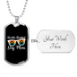 Worlds Greatest Dog Mom Necklace Stainless Steel or 18k Gold Dog Tag 24" Chain-Express Your Love Gifts