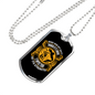 Worry Does Not Empty Christian Necklace Stainless Steel or 18k Gold Dog Tag 24" Chain-Express Your Love Gifts