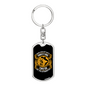 Worry Does Not Empty Keychain Stainless Steel or 18k Gold Dog Tag Keyring-Express Your Love Gifts