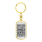 Worry Does Not Empty Tomorrow Keychain Stainless Steel or 18k Gold Dog Tag Keyring-Express Your Love Gifts