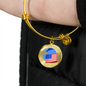 Wrapped UST Token (UST) Bracelet Stainless Steel or 18k Gold Circle Bangle-Express Your Love Gifts