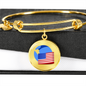 Wrapped UST Token (UST) Bracelet Stainless Steel or 18k Gold Circle Bangle-Express Your Love Gifts