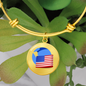 Wrapped UST Token (UST) Bracelet Stainless Steel or 18k Gold Circle Bangle-Express Your Love Gifts
