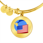 Wrapped UST Token (UST) Bracelet Stainless Steel or 18k Gold Circle Bangle-Express Your Love Gifts