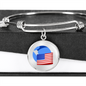 Wrapped UST Token (UST) Bracelet Stainless Steel or 18k Gold Circle Bangle-Express Your Love Gifts