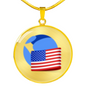 Wrapped UST Token (UST) Circle Necklace Stainless Steel or 18k Gold 18-22"-Express Your Love Gifts