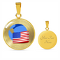 Wrapped UST Token (UST) Circle Necklace Stainless Steel or 18k Gold 18-22"-Express Your Love Gifts
