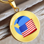 Wrapped UST Token (UST) Circle Necklace Stainless Steel or 18k Gold 18-22"-Express Your Love Gifts