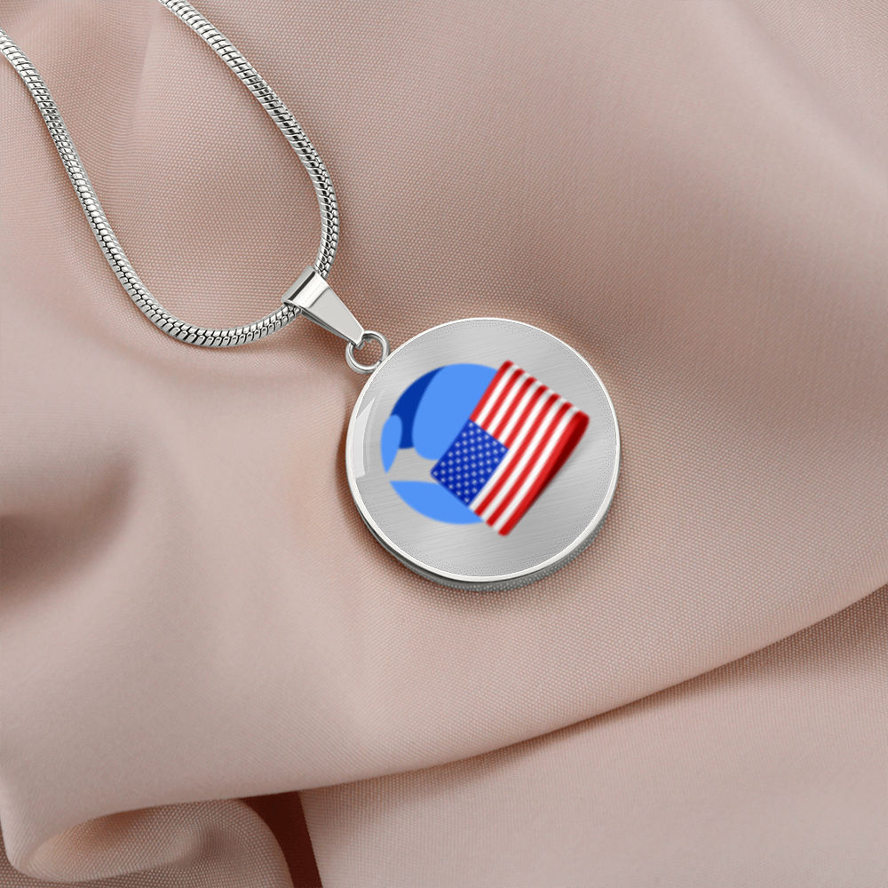 Wrapped UST Token (UST) Circle Necklace Stainless Steel or 18k Gold 18-22"-Express Your Love Gifts