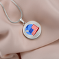 Wrapped UST Token (UST) Circle Necklace Stainless Steel or 18k Gold 18-22"-Express Your Love Gifts