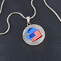 Wrapped UST Token (UST) Circle Necklace Stainless Steel or 18k Gold 18-22"-Express Your Love Gifts