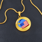 Wrapped UST Token (UST) Circle Necklace Stainless Steel or 18k Gold 18-22"-Express Your Love Gifts