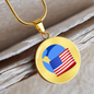 Wrapped UST Token (UST) Circle Necklace Stainless Steel or 18k Gold 18-22"-Express Your Love Gifts