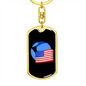 Wrapped UST Token (UST Crypto Cryptocurrency Keychain Stainless Steel or 18k Gold Dog Tag Keyring-Express Your Love Gifts