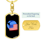 Wrapped UST Token (UST Crypto Cryptocurrency Keychain Stainless Steel or 18k Gold Dog Tag Keyring-Express Your Love Gifts