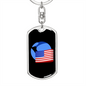 Wrapped UST Token (UST Crypto Cryptocurrency Keychain Stainless Steel or 18k Gold Dog Tag Keyring-Express Your Love Gifts