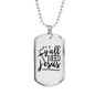 Y'All Need Jesus Christian Necklace Stainless Steel or 18k Gold Dog Tag 24" Chain-Express Your Love Gifts