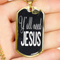 Y'All Need Jesus Necklace Dog Tag Stainless Steel or 18k Gold 24"-Express Your Love Gifts