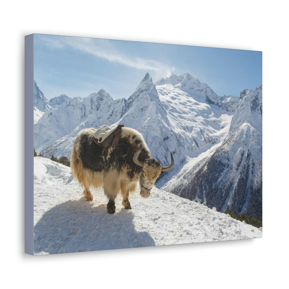 Scripture Walls Yak Hunting Yak on Hunt Print Animal Wall Art Wildlife Canvas Prints Wall Art Ready to Hang Unframed-Express Your Love Gifts