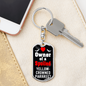 Yellow-Crowned Parakeet Bird Keychain Stainless Steel or 18k Gold Dog Tag Keyring-Express Your Love Gifts