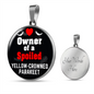 Yellow-Crowned Parakeet Bird Owner Necklace Circle Pendant Stainless Steel or 18k Gold 18-22"-Express Your Love Gifts