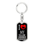 Yellowcrowned Parakeet Bird Lover Keyring Keychain Stainless Steel or 18k Gold-Express Your Love Gifts