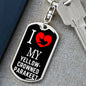 Yellowcrowned Parakeet Bird Lover Keyring Keychain Stainless Steel or 18k Gold-Express Your Love Gifts