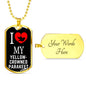Yellowcrowned Parakeet Necklace Stainless Steel or 18k Gold Dog Tag 24" Chain-Express Your Love Gifts